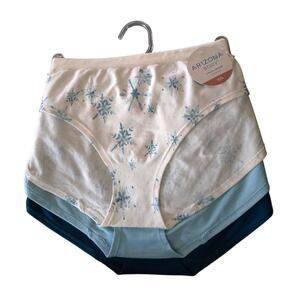 Arizona body 3-pack hipster seamless underwear SZ XXL Teal Aqua Snow